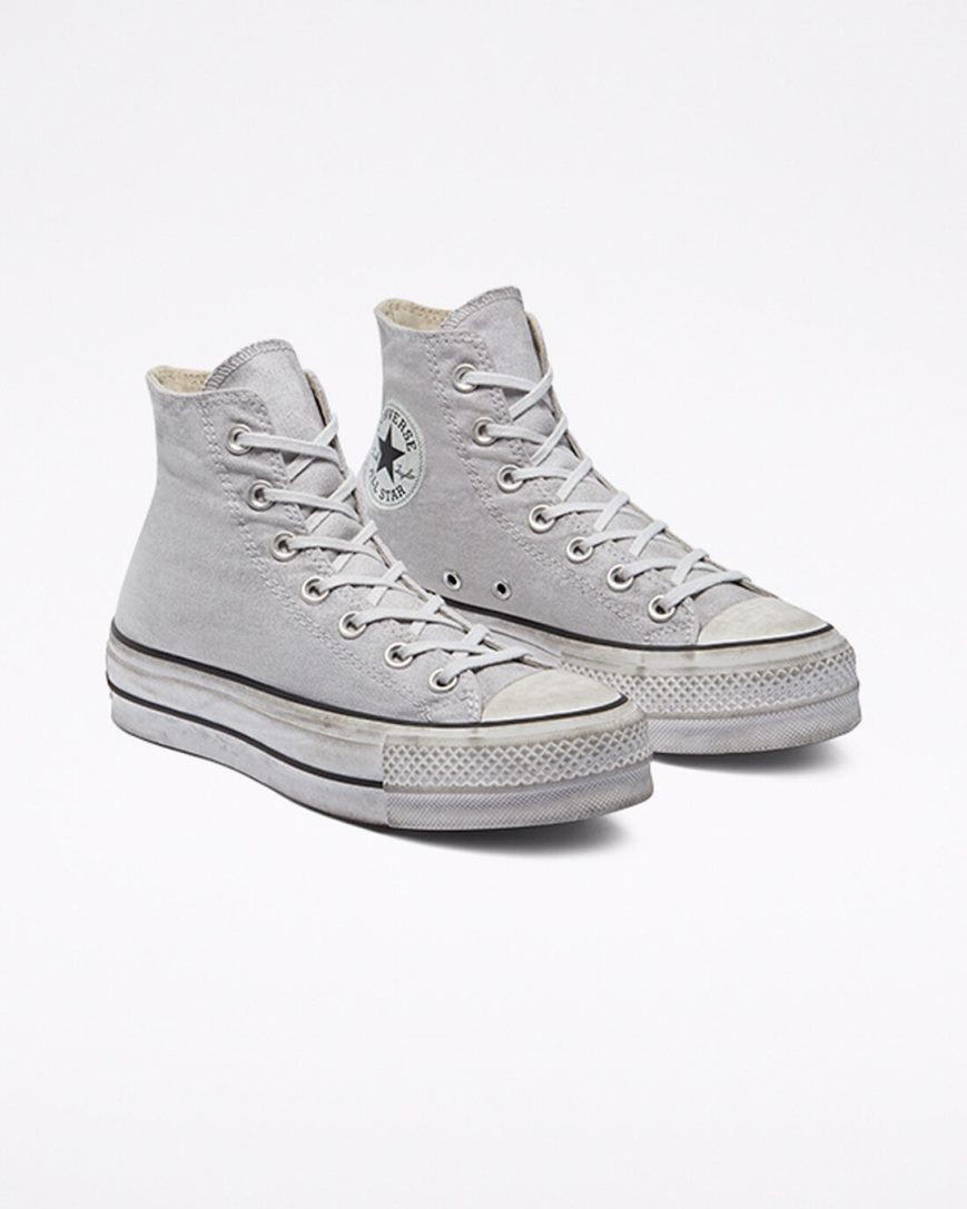 Sapatos Plataforma Converse Chuck Taylor All Star Lift Smoked Lona Cano Alto Masculino Cinzentas | PT C049017